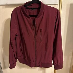 Banana republic burgundy bomber jacket size large